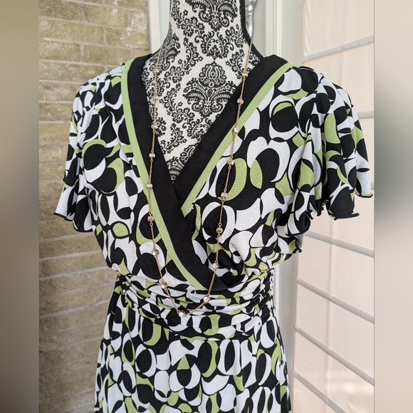 Pretty, Multi Print,Flutter Sleeve Dress - Picture 10 of 13